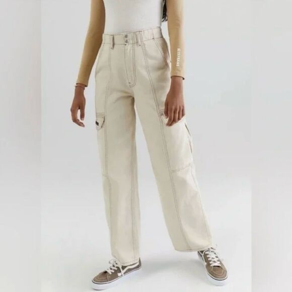 BDG Pants - BDG Urban Outfitters High-Waisted Cinched Waist Relaxed Skate Jean Cargo, 27
